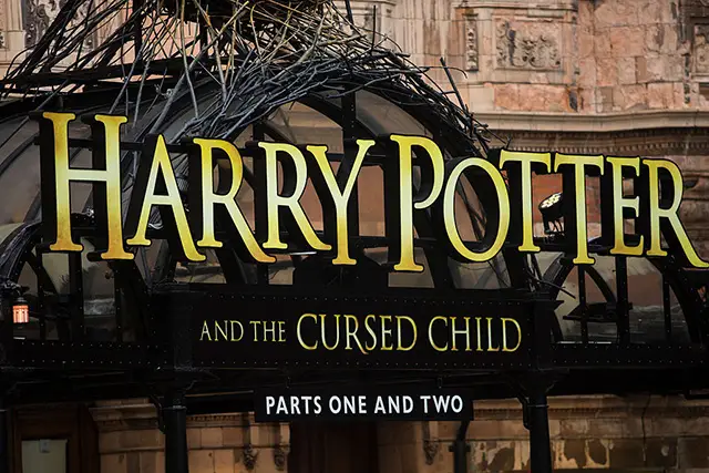 Outside London's The Palace Theatre, where 'Harry Potter and the Cursed Child' is playing